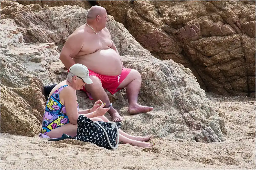 Tossa de Mar couple à la plage Tossa de Mar couple à la plage