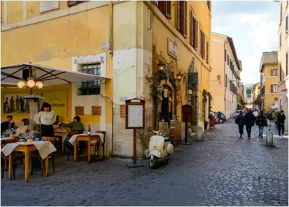 Restaurant typique du quartier Trastevere Rome guide weekend