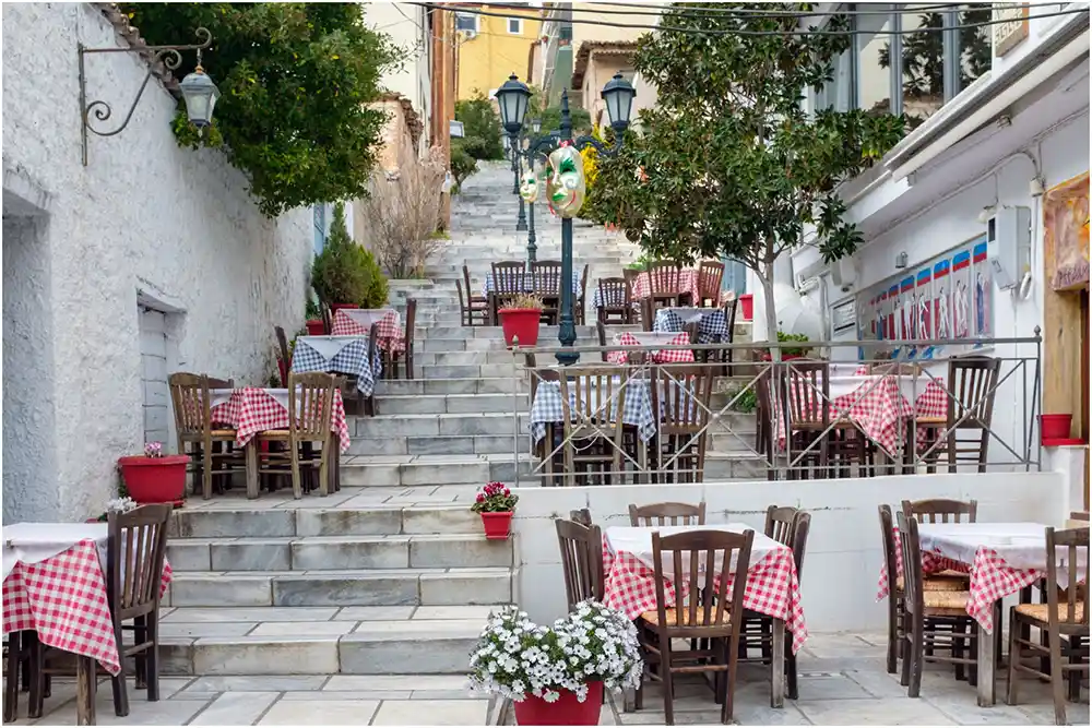 Taverne dans le centre ancien de Delphes