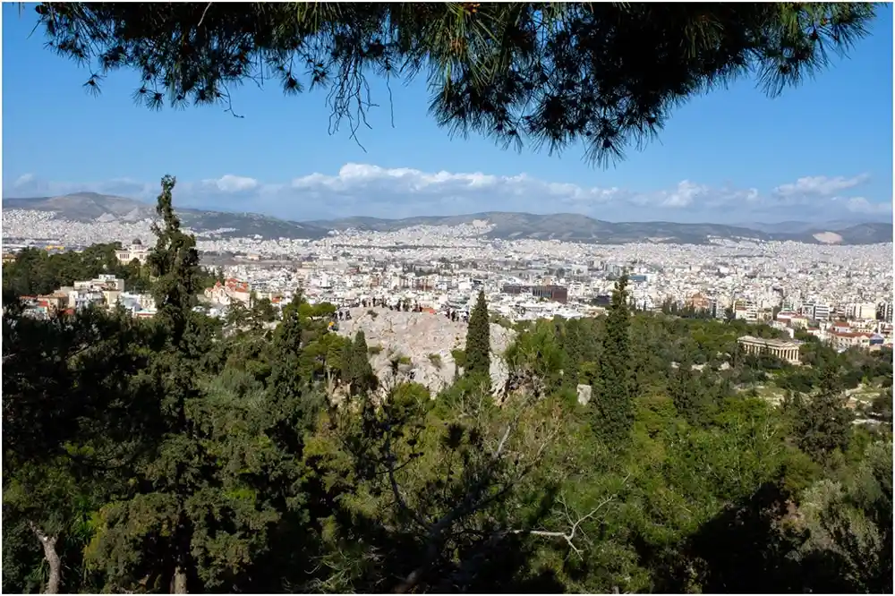 Vue d'Athènes vue depuis la colline de l'Acropole
