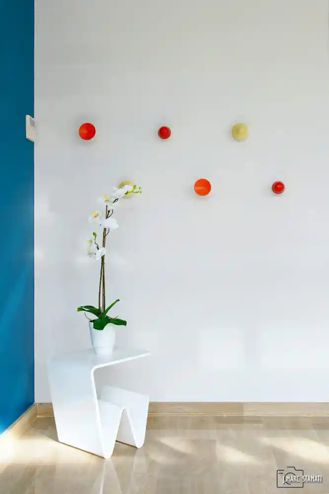Reportage pour plaquette et site Web d'une clinique d'orthodontie - Avignon . Détail décoration