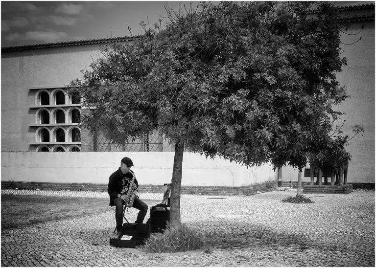 Homme au saxophone – Lisbonne